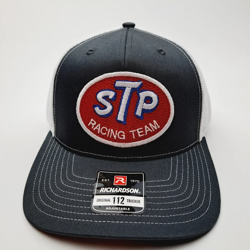 STP Racing Team Richardson 112 Trucker Mesh Snapback Cap Hat Gray